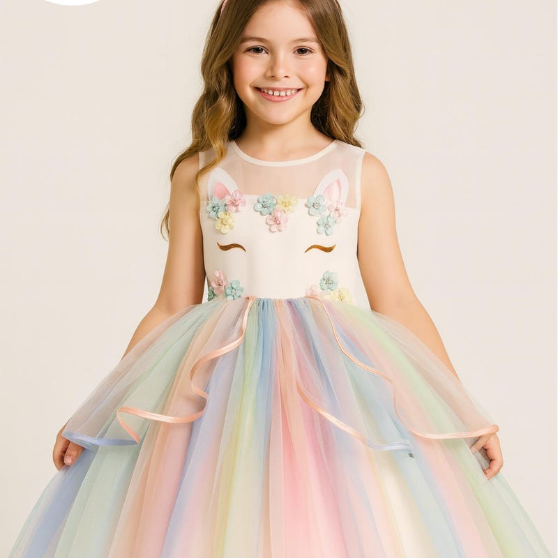 Unicorn Pattern Print Dress
