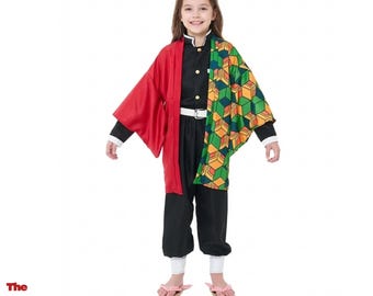Kids Anime Water Swordsman Costume Japanese Style Outfit for Boys and Girls