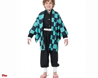 Kids Anime Water Swordsman Costume Japanese Style Outfit for Boys and Girls