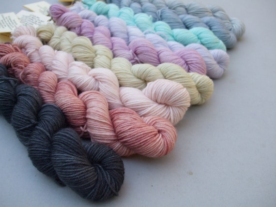 Soft Socks Mini Skeins 4 Ply Yarn. Soft Colours 