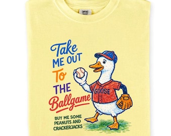 Retro Goose Baseball PNG, Take Me Out To The Ballgame Design, Game Day Shirt Graphic, Baseball Mom PNG Digital Download