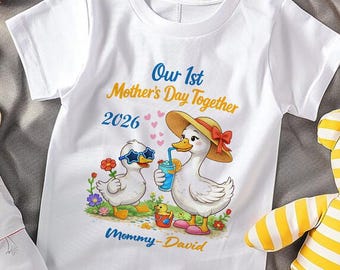 Personalized Mama PNG, First Mothers Day Design, Custom Baby Name Shirt PNG, New Mom Gift, Our First Mothers Day Digital Download