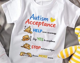 Autism Acceptance PNG, Sign Language Design, Neurodiversity Pride Graphic, Autism Awareness Shirt PNG, Support Gift Digital Download