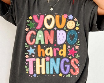 You Can Do Hard Things PNG, Teacher Mental Health PNG, Autism ADHD Neurodivergent Design, Back To School
