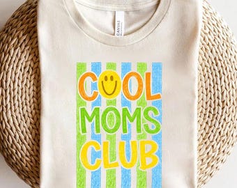 Cool Moms Club PNG, Girly Mama Design, Dainty Spring Aesthetic, Love Like Jesus Graphic, Trendy Mom Shirt PNG Digital Download