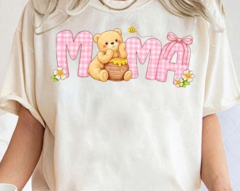 Mama Bear PNG, Cozy Motherhood Design, Cute Mom Graphic, Mum To Be Gift Shirt PNG Digital Download File