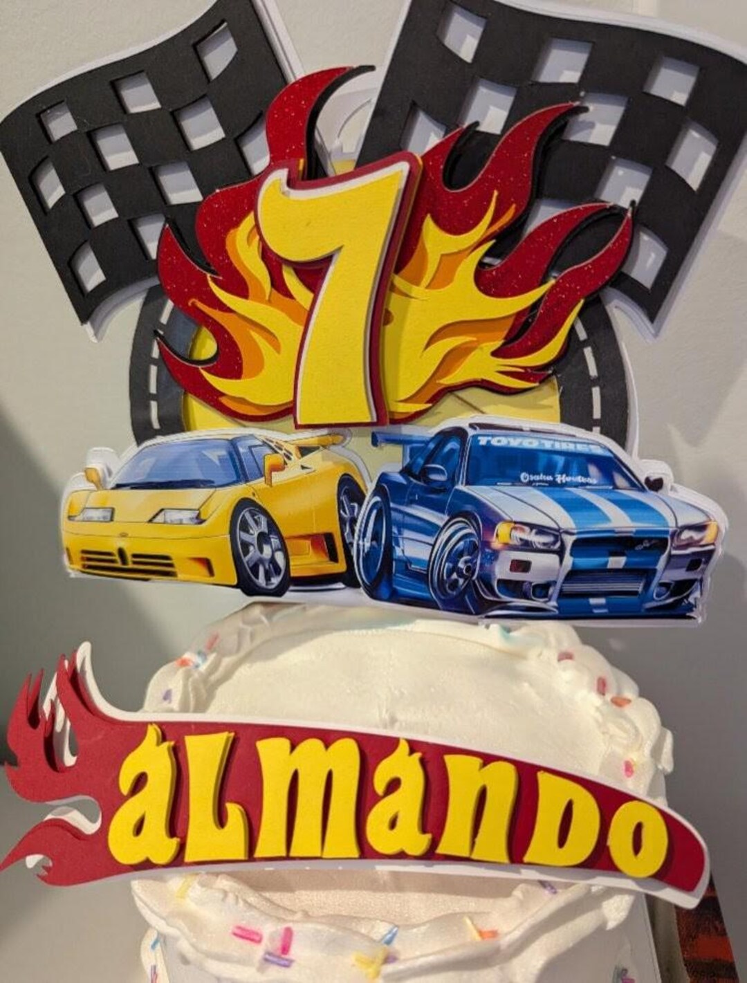 Ht Wheels Inspired Custom Cake Topper - Personalised - Etsy Australia