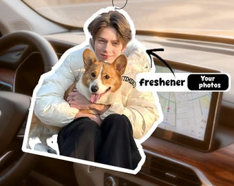 Désodorisant photo personnalisé pour voiture, Freshie personnalisé pour voiture