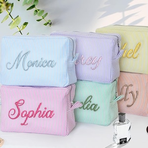 Personalized Embroidered Makeup Bag – Custom Travel Cosmetic Pouch