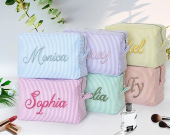 Personalized Embroidered Makeup Bag – Custom Travel Cosmetic Pouch