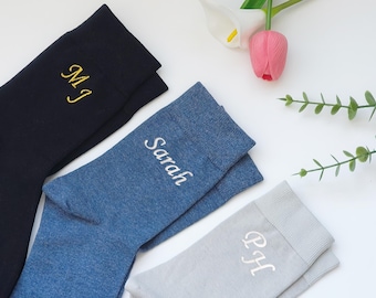 Personalisierte gestickte Hochzeitssocken, Groomsmen Geschenk