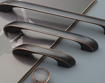 Oil Rubbed Bronze Drawer Pull: Black Copper Zinc Alloy Cabinet Handle,kitchen hardware