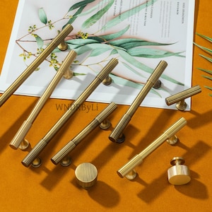 Tiradores y pomos de latón macizo para cajones: pomos antiguos para armarios, tiradores para puertas de cocina