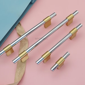 Unique Drawer Pulls Knobs: Solid Brass Cabinet Knobs handle, Chrome Kitchen Cabinets handles