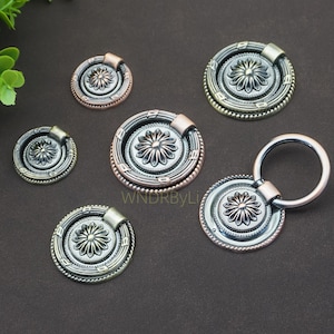 Antique Bronze Ring Dresser Pull: Copper Cabinet Knob - Zinc Alloy drawer knob