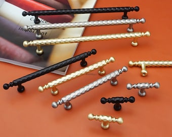 Maniglie per cassetti uniche: maniglie per mobili nere, pomelli e maniglie per mobili da cucina in ottone nichelato
