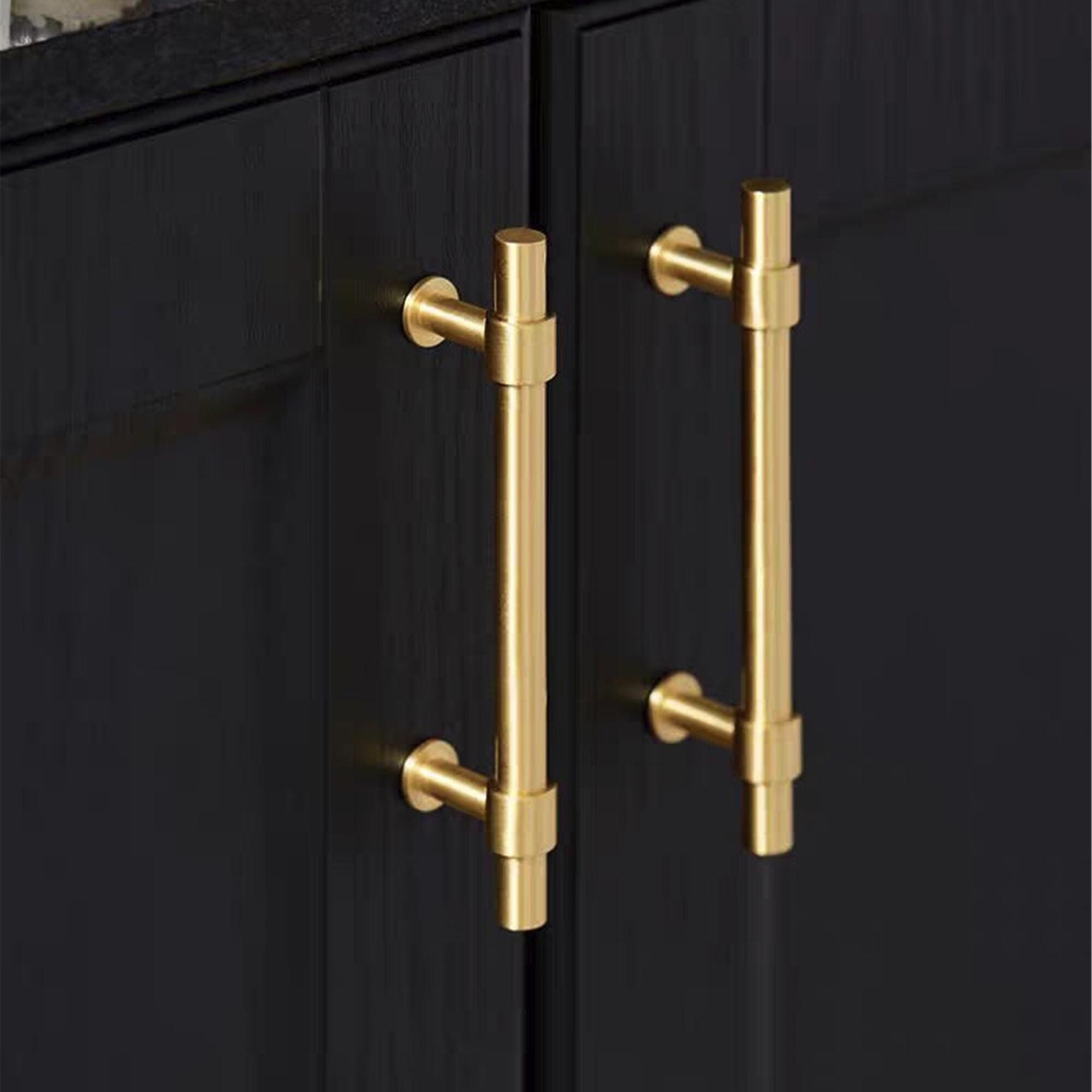 Solid Brass Drawer Handles: Gold Kitchen Cabinet Knobs Pulls ,cupboard ...