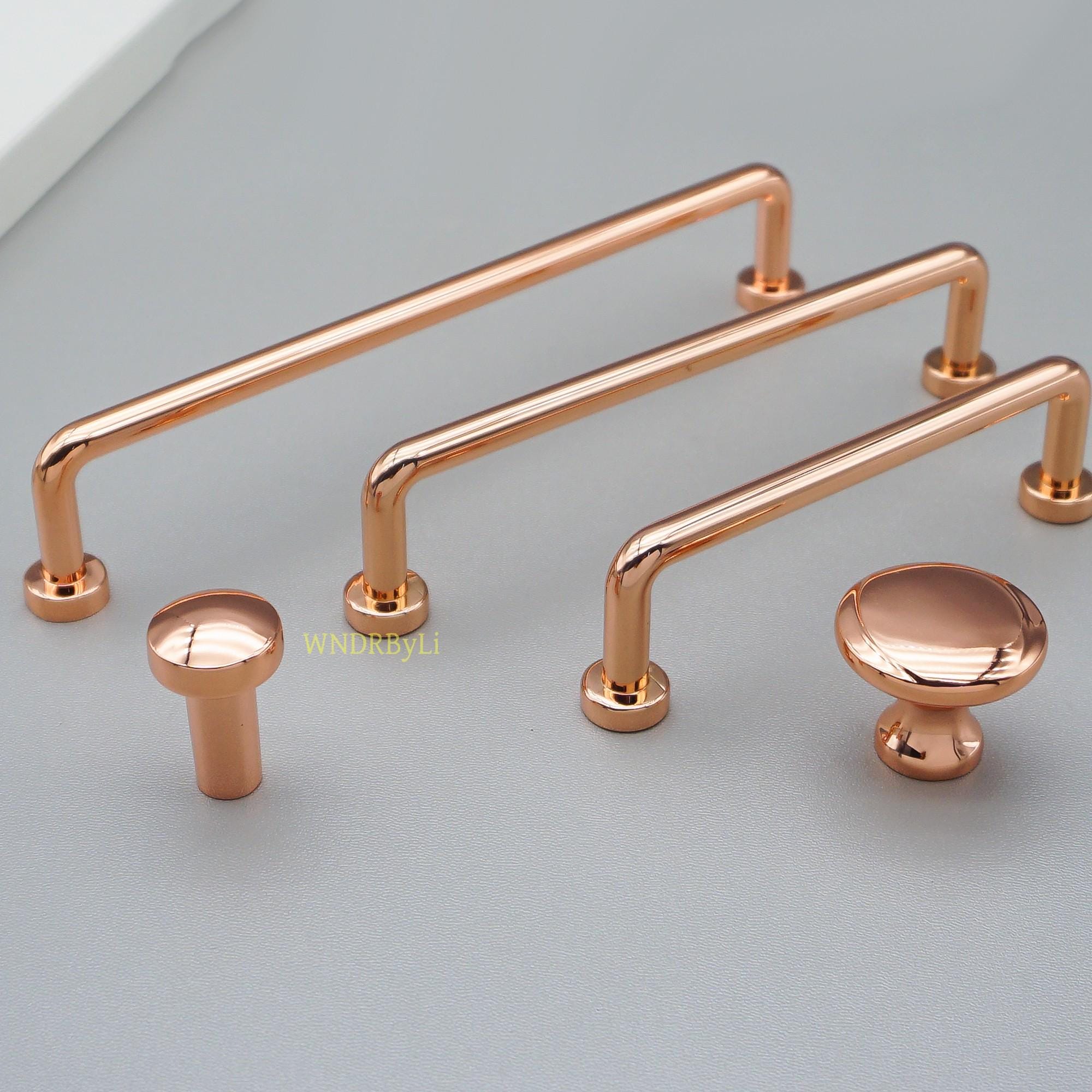 rose gold dresser hardware 8 rose gold crystal cabinet knobs with antique finish bronze centers. –  Vintage India Ca main image 1