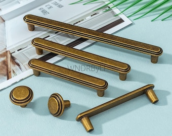 Zink-Legierung Schubladengriffe Vintage: Gealterte Messingschrankgriffe, Küchenschranktür zieht Hardware