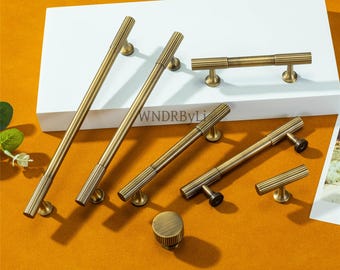 Solid Brass Drawer Pulls Knobs: Antique Cabinet Knobs handle, Kitchen door handles