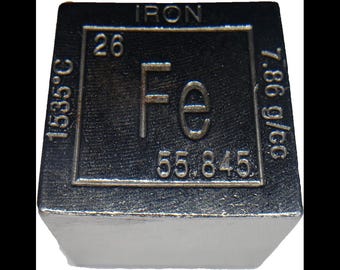 Elemental Cube Collection: 1 25 Inch  Solid Iron Cube