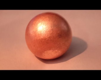 1.5 inch - 38 mm - Solid Copper Sphere - Brushed Finish - Made in the USA