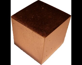 1 Inch  Solid Copper Cube - High polish finish - Made in the USA
