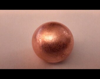 1.375 inch -  28mm - Solid Copper Sphere - Brushed Finish - Made in the USA