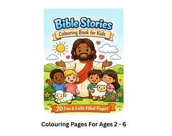 Bible Stories Coloring Book for Kids | Christian Preschool Activity (Digital Download)