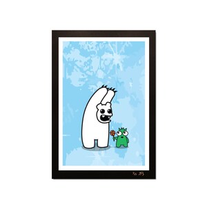 Polo Scare - A4 Print - Urban Graffiti Art - Cute, Ltd Edition, Numbered, Character, Prints. Pop, Graff, Creature, Polar Bear