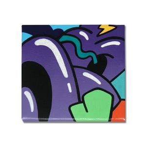 Graffiti Bitz - Nr.5 - Gemalt, Leinwand. Urban, Pop, Kunst. Strasse, Graff, Original. Großaufnahme Graffiti.