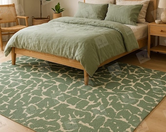 Hand-Tufted Cut & Loop Area Rug – Modern Abstract Design