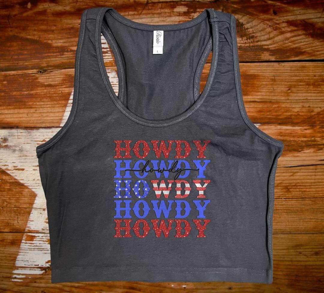 HOWDY Crop Tank (black) - Etsy