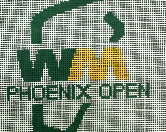 Golf Needlepoint Canvas Waste Management Phoenix Open Inspired