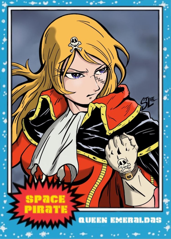 Space Pirate Queen Emeraldas Galaxy Express 999 3x4 Inch Vinyl