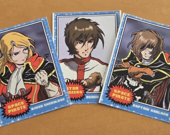 1982 My Youth in Arcadia JAPANESE Card Captain Harlock and La Mime