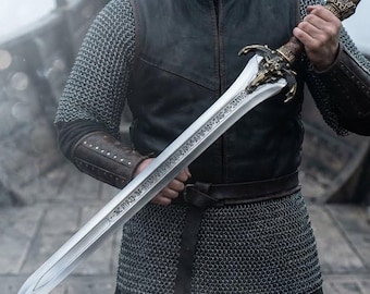 Handmade Atlantean Father’s Sword | Conan the Barbarian Inspired Steel Replica | Collectible Display Cosplay | Gift for Him or Dad