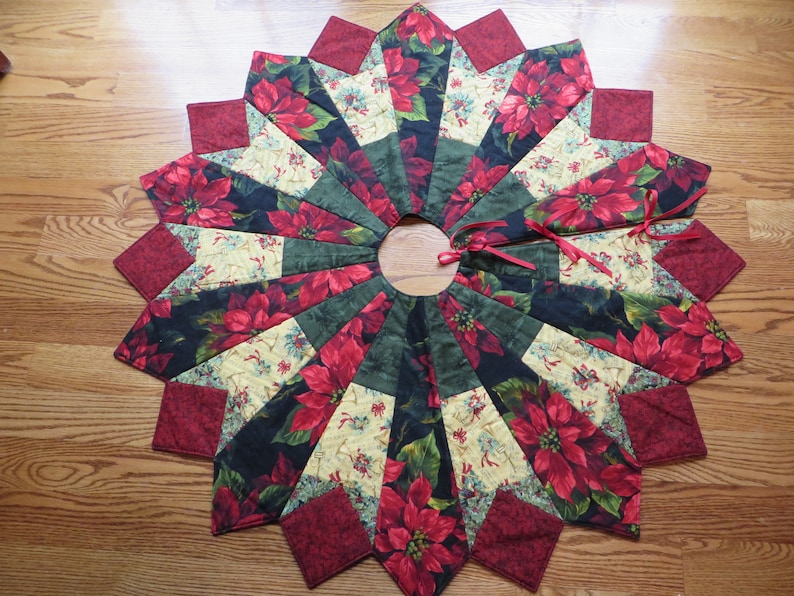 Heirloom Quilted Christmas Tree Skirt