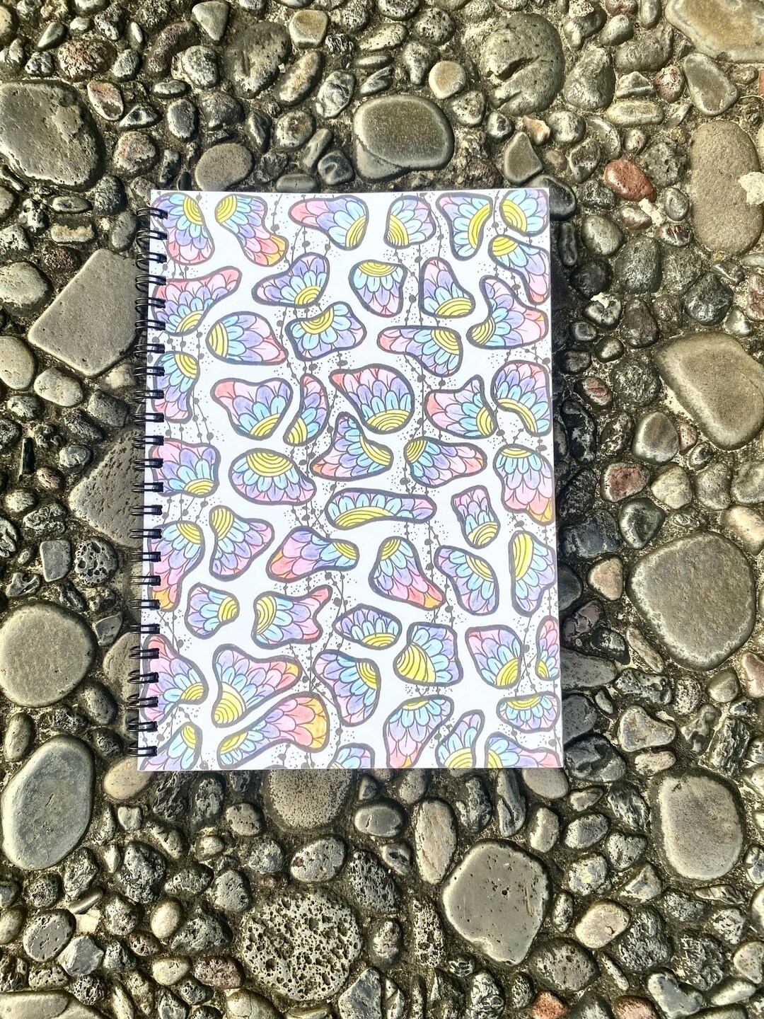 Colorful Zendoodle Spiral Bound Journal, Unique Patterned Notebook ...