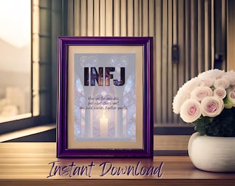INFJ Wall Art - Digital Download - Personality Type Printable Poster by DivA Insights