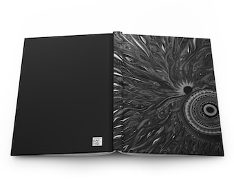 Matte Black Hardcover Journal: Lined Pages for Writing, Sketching