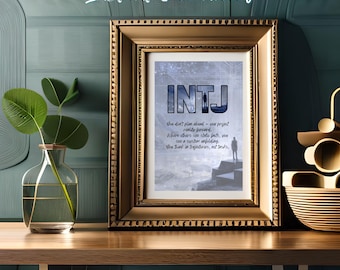 INTJ-muurkunst - digitale download - afdrukbare poster persoonlijkheidstype van DivA Insights