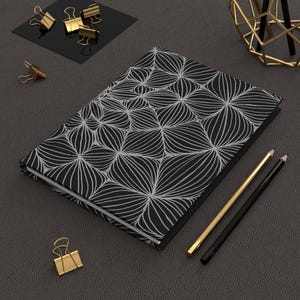 Monochrome Art Hardcover Journal, Inspirational Notebook, Gift for Artists, Meditation Journal, Sketchbook, Unique Stationery