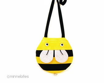 Sweet Honey Bee Cross Body Purse, Toddler First Purse, Little Girls Gift, Cute Baby Animal Bag