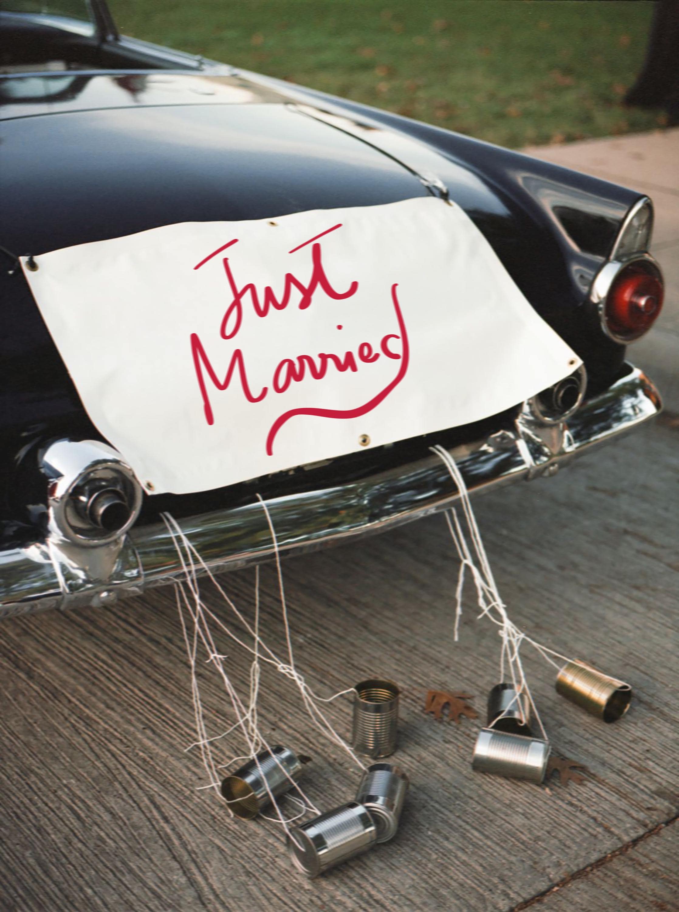 Just married cans - Etsy 日本