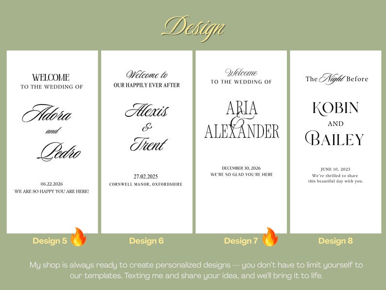 Letrero de bienvenida personalizado de gasa transparente para boda: Letrero transparente para ceremonia, diseño personalizado imagen 5