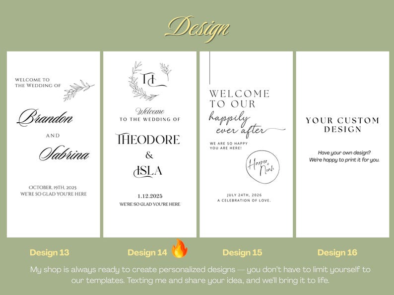 Letrero de bienvenida personalizado de gasa transparente para boda: Letrero transparente para ceremonia, diseño personalizado imagen 7