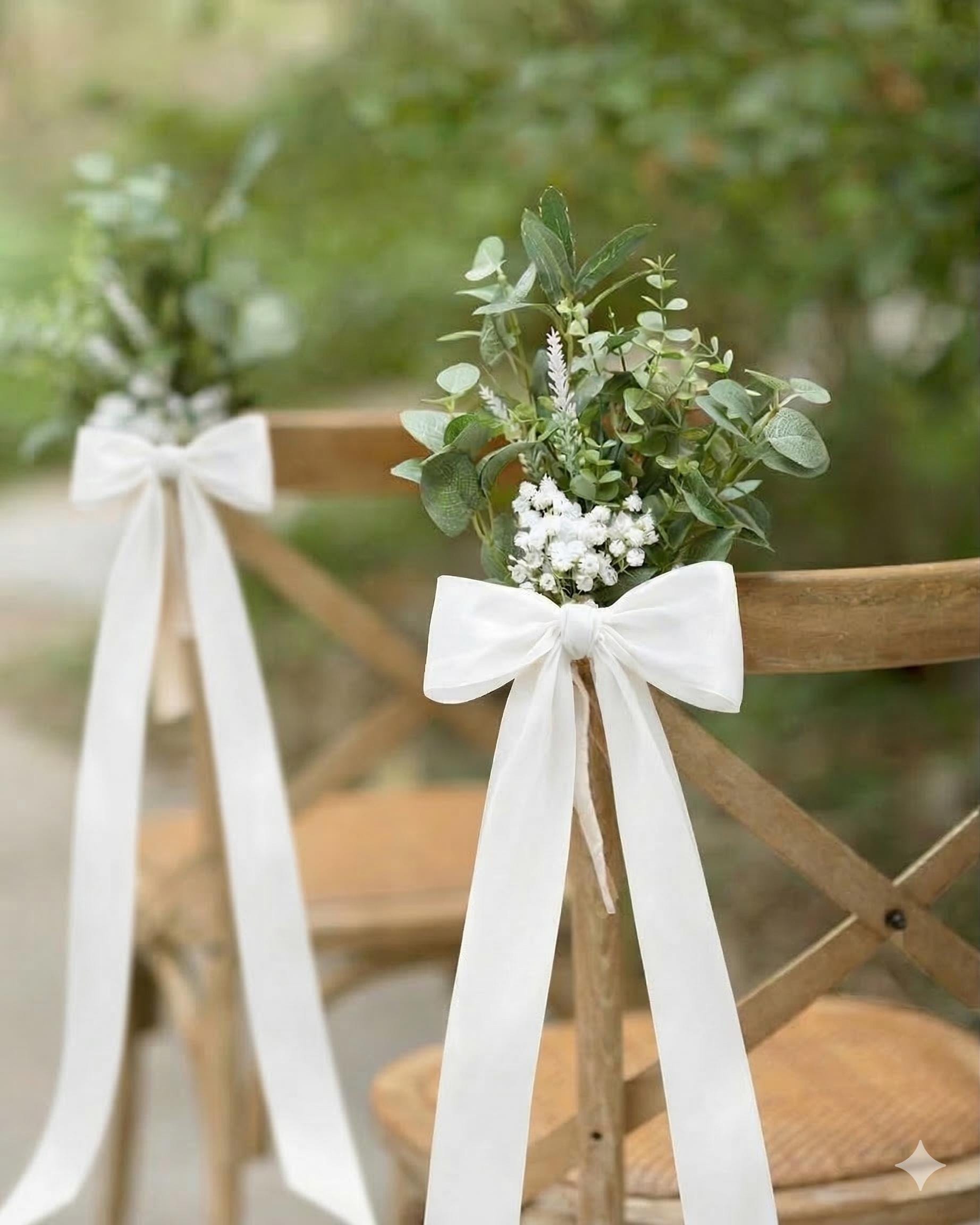 Fiocchi Decorativi Per Matrimonio - Set Da 4 Per Auto E Pacchi