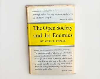 The Open Society and Its Enemies by Karl R. Popper, HB 1st Single Vol 2nd PRT VG