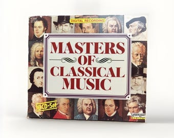 Masters of Classical Music CD Box Set of 10 Mozart Bach Beethoven Strauss Wagner
